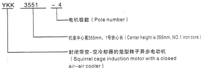 YKK系列(H355-1000)高压碧江三相异步电机西安泰富西玛电机型号说明